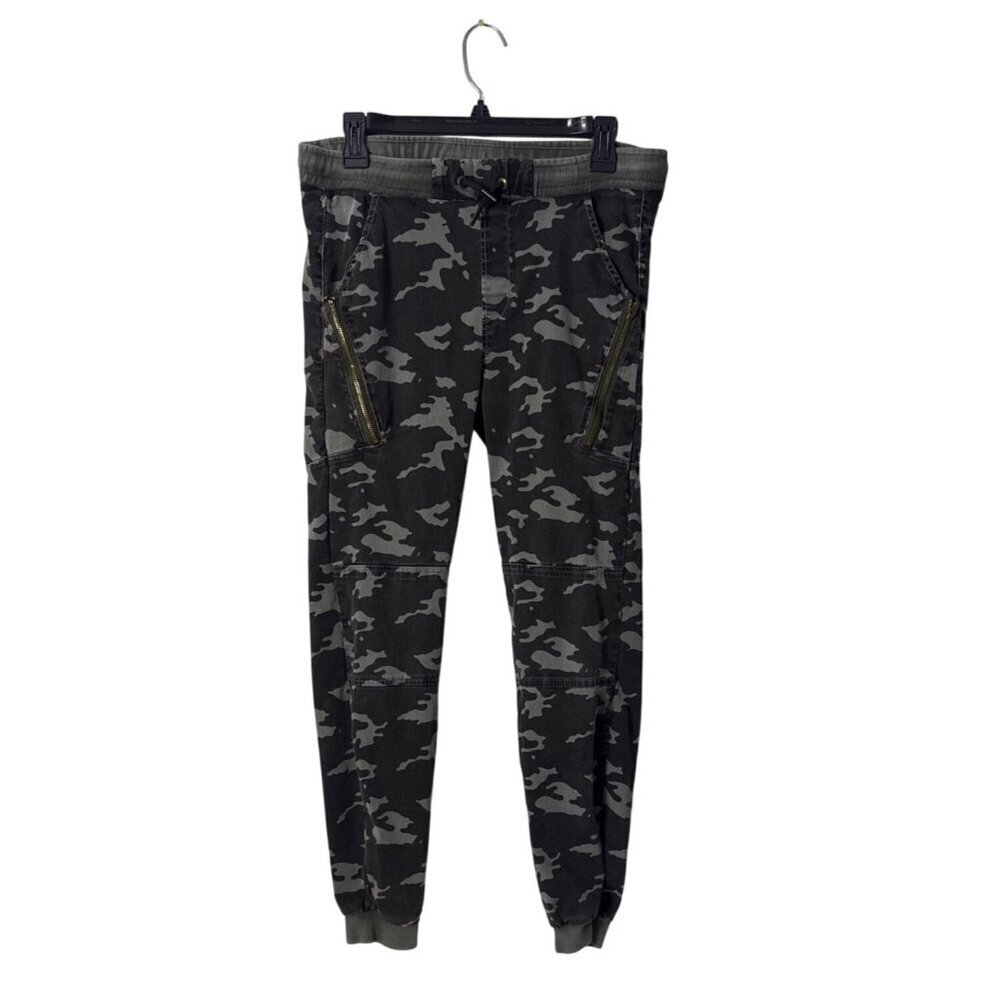 ZARA Childrens Camo Jogger Pants With Drawstring Waist & Zipper Pockets Size 164